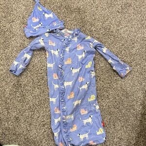 Magnetic Me Blue Cat Print Kids Nightgown